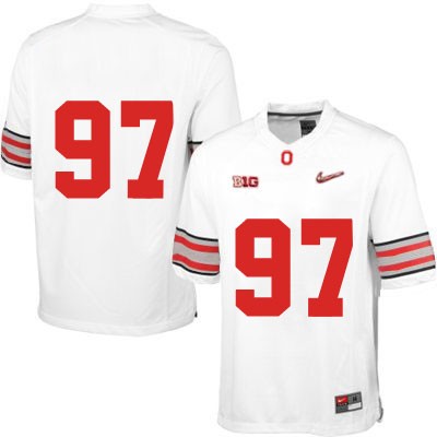 Ohio State Buckeyes Men's Only Number #97 White Authentic Nike Diamond Quest College NCAA Stitched Football Jersey JB19L34NU